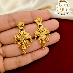 Traditional Gold Covering Jhumka Hanging Earrings for Women