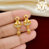 Ruby- white stone floral earrings 2