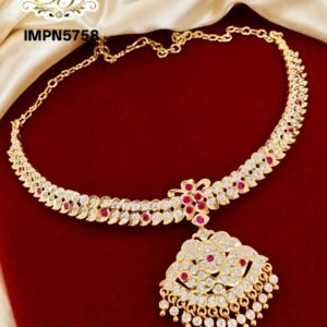 Traditional impone stone necklace.