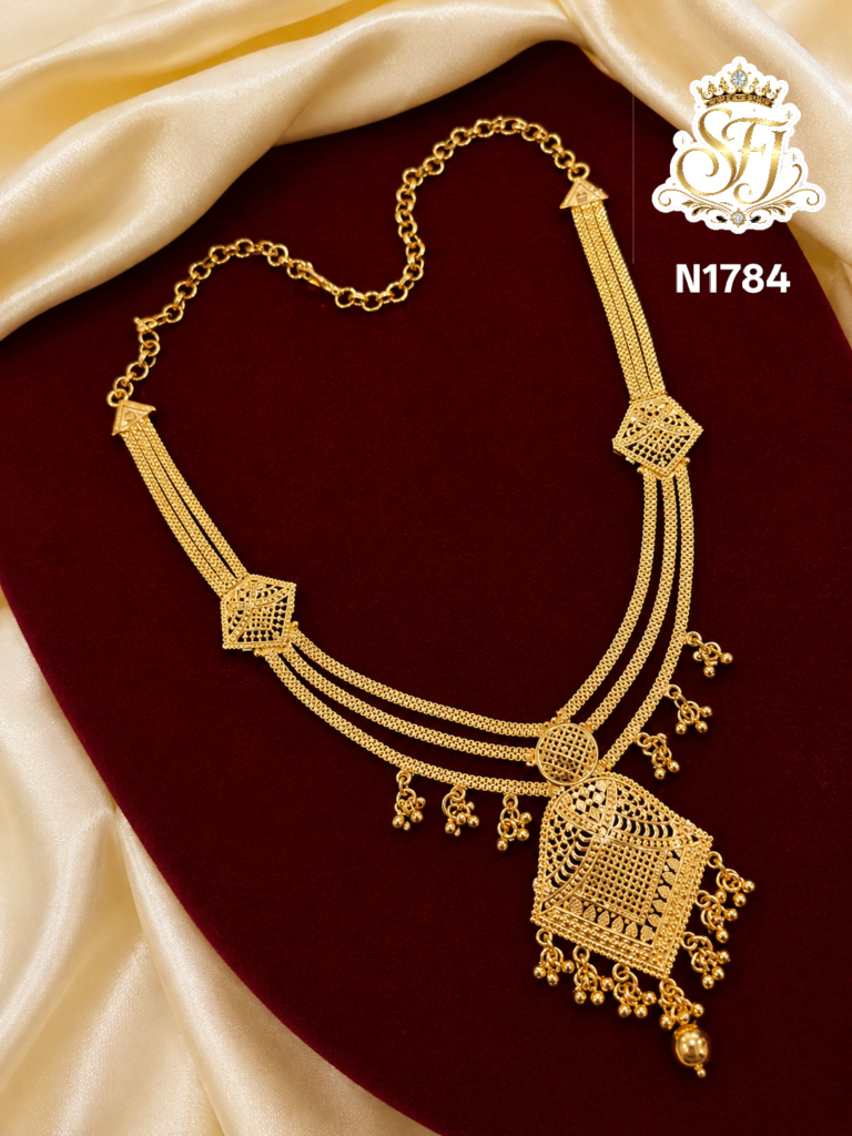 Gold plated layered necklace