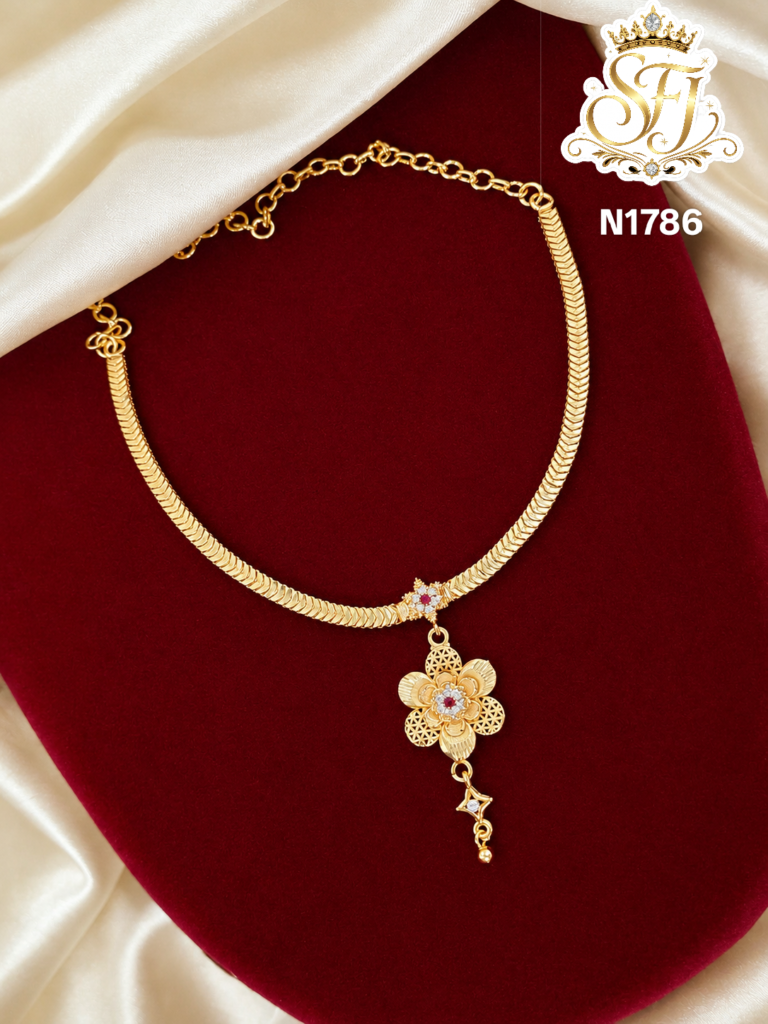 Simple & elegant gold plated necklace