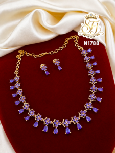 Purple Ad stone necklace