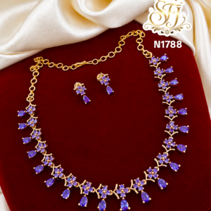 Purple Ad stone necklace