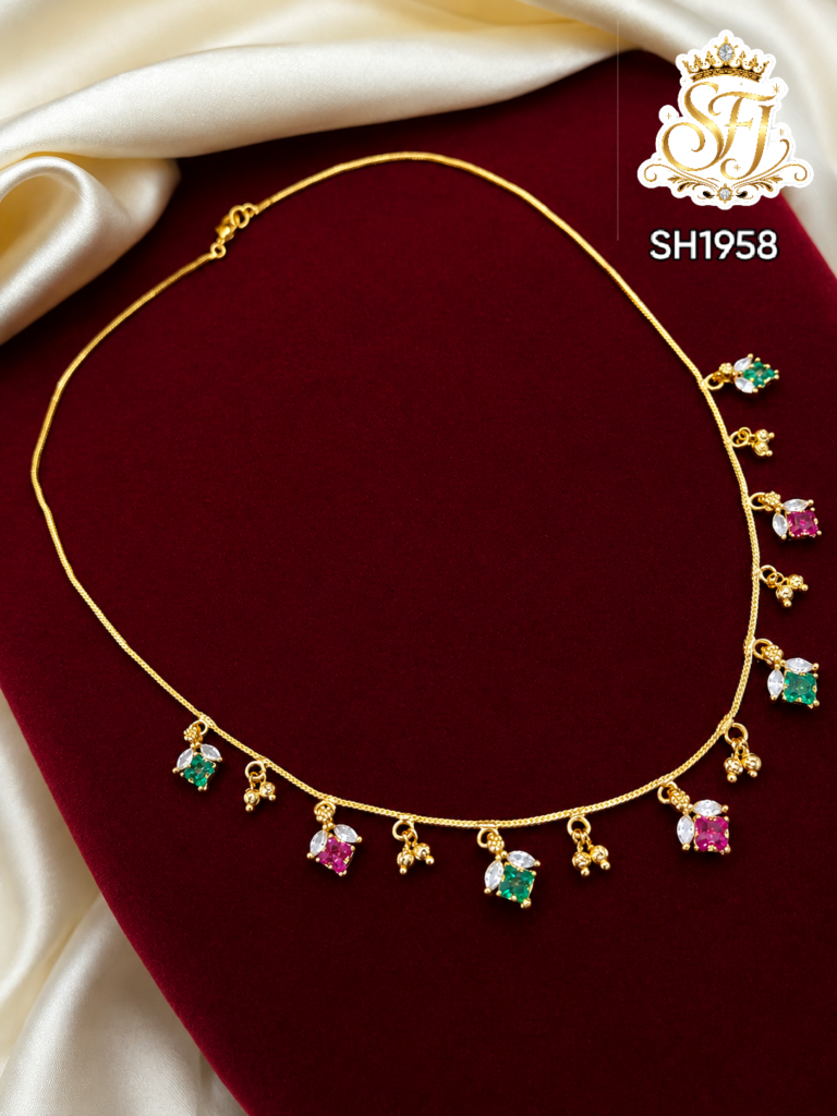 Multicolor stone necklace