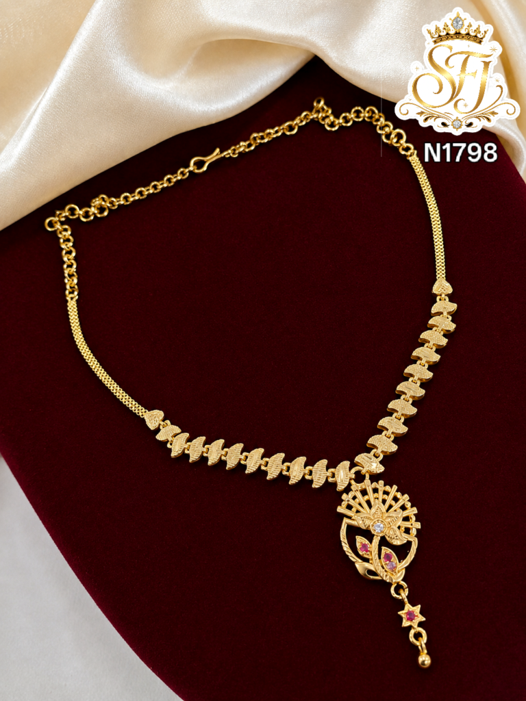 Floral stone deisgner pendent necklace