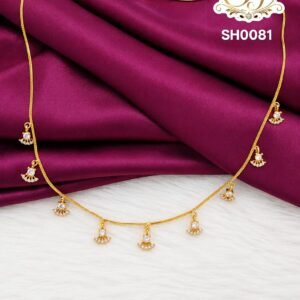 PREMIUM WHITE STONE DROP NECKLCAE