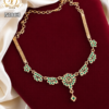 Emerald green stone necklace new 2