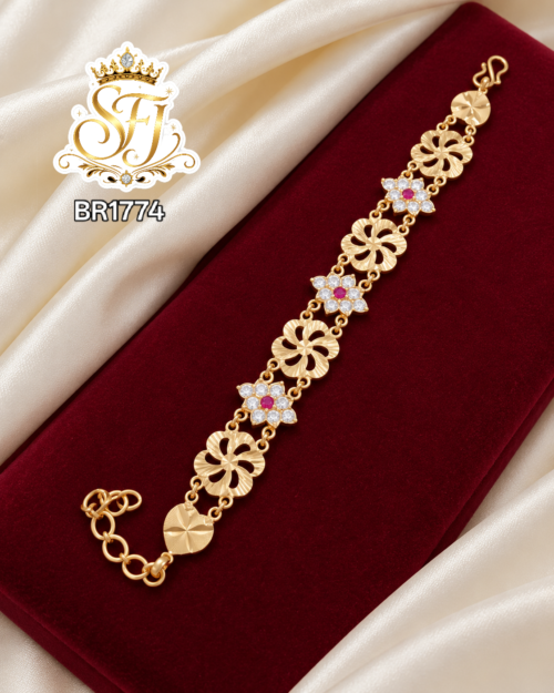 Premium stone floral bracelet 1