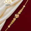 Gold plated floral tri color mix bracelet 2