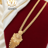 Bridal gold covering middle haram with intricate pendant 2