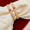 Floral impone stone bangle 2