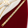 Two Tone Chevron Gold Covering Bracelet 2
