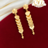 : Layered Heart Design Long Gold Covering Earrings 2