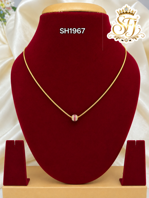 Ruby white ball.chain 1