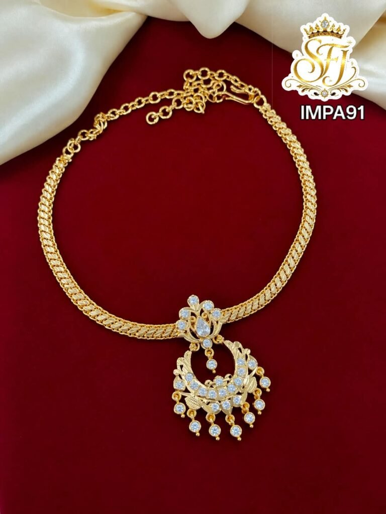 PRMIYAM WHITE STONE HANGING NECLAS