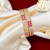 Ruby white stone designer bangles 1