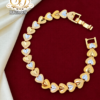Heart Design Two Tone Gold Covering Bracelet 3