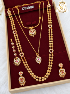 Traditional impone stone  Bridal Combo Jewellery