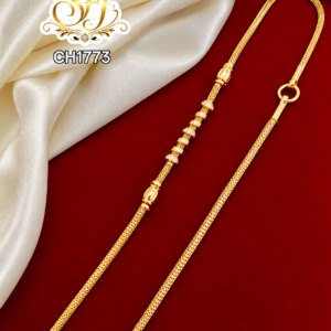 Traditional gold look mugappu chain