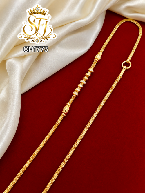 Traditional gold look mugappu chain 1
