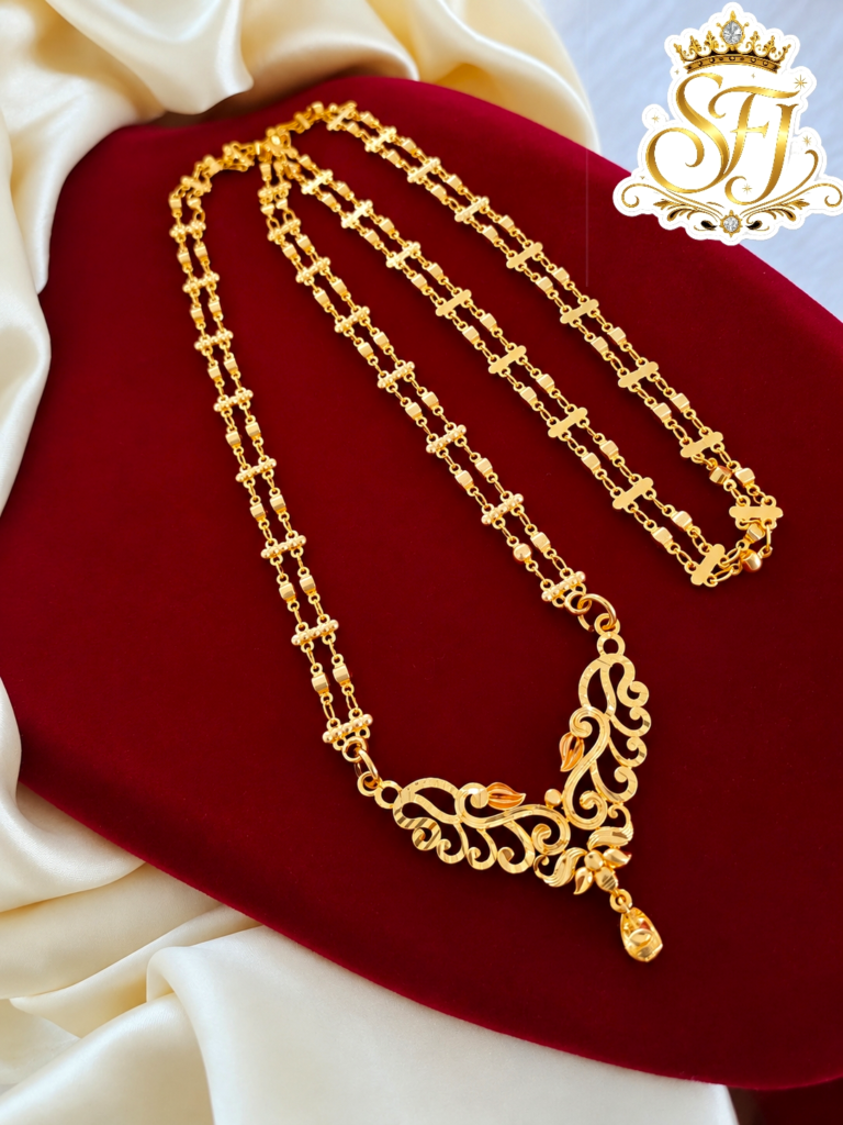 Double Layer Gold Finish Designer chain