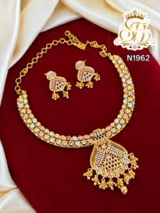 Turkish tri color mix designer necklace