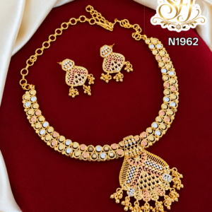 Turkish tri color mix designer necklace