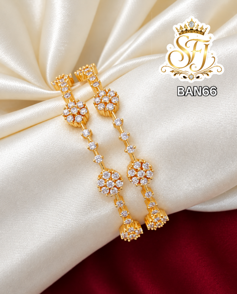Premium diamond replica Floral Bangles