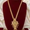 Traditional Leaf Design Gold Covering Long Haram 1