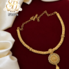 Round pendent gold plated necklace 2