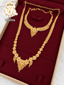 Traditional floral necklace haram combo set