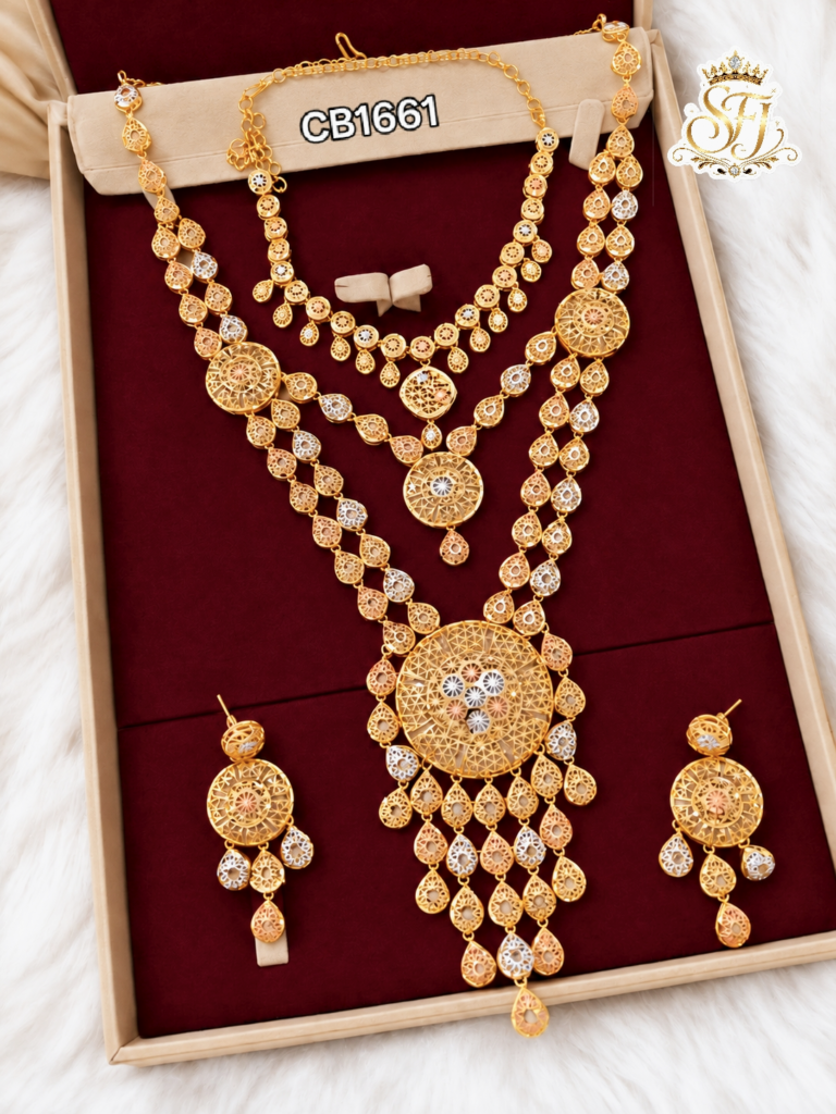 Gold plated turkish bridal combo
