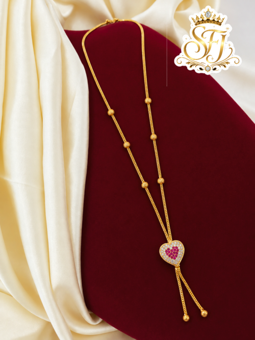 Ruby Heart AD Style pendent chain 1