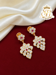 IMPONE stone grape drop earrings